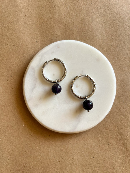 Black cherry earrings