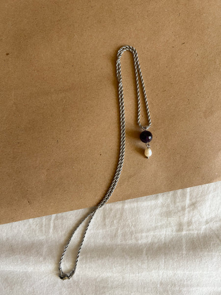 Plum necklace