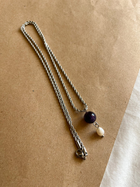Plum necklace