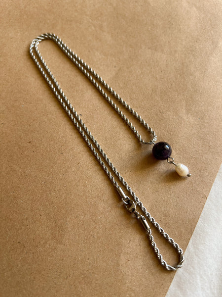Plum necklace