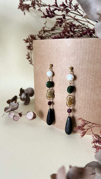 HORNBILL GEMSTONE EARRINGS