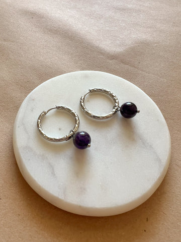 Black cherry earrings