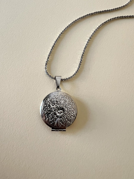 HUMMINGBIRD ROUND SILVER NECKLACE